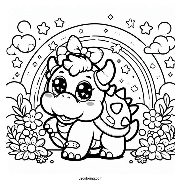 Baby Paper Bowser To Color