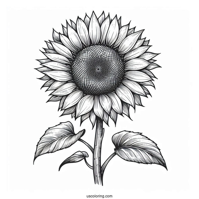 Big Sunflower During Summer Coloring