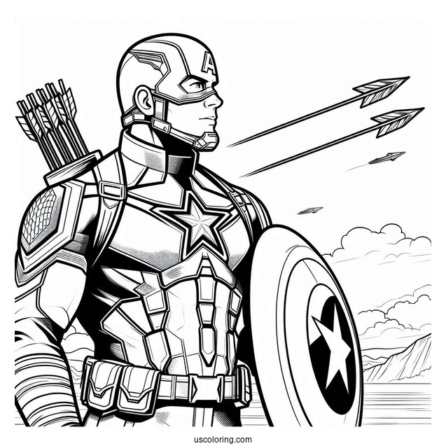 Captain America Coloring Page