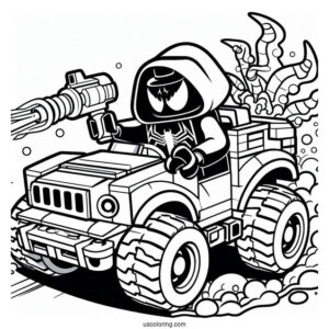 Lego Carnage Coloring Page For Preschoolers