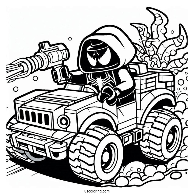 Lego Carnage Coloring Page For Preschoolers