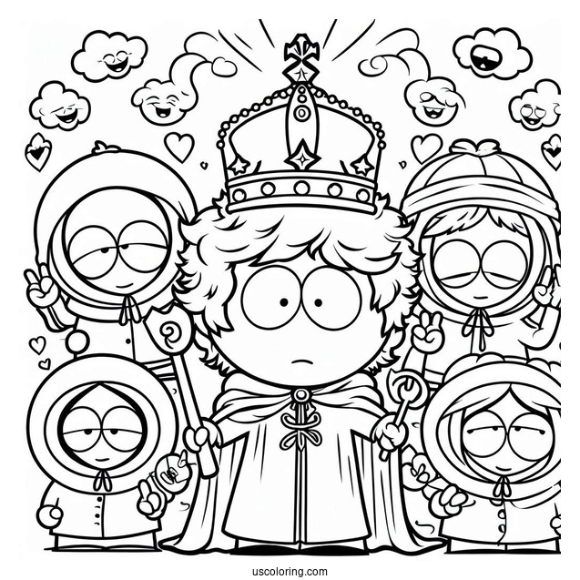 Full Page South Park Coloring Page Of Characters