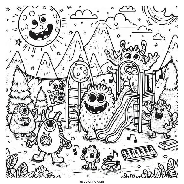 My Singing Monsters Coloring Page Of Playground