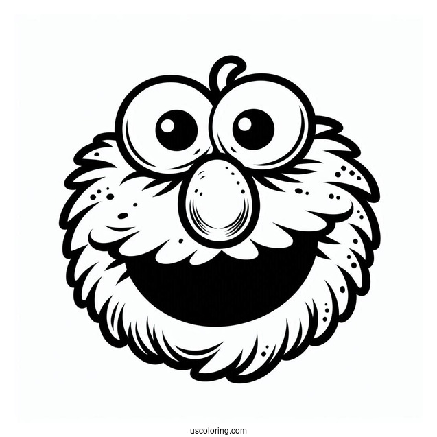 Elmo Face Printout To Color