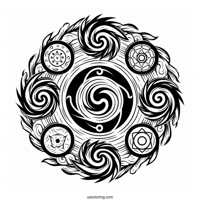 Naruto Coloring Page Of Kurama Chakra Mode