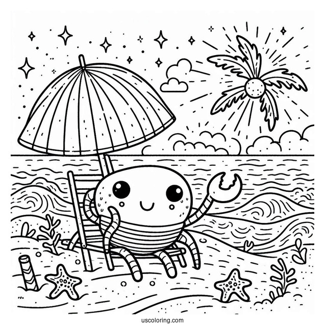 Sprunki Coloring Page Of Garnold At The Beach