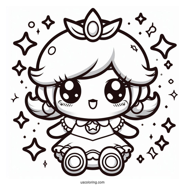 Kawaii Baby Rosalina Coloring Page For Kids