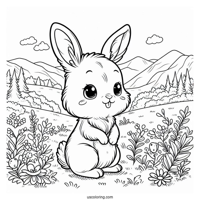 Baby Rabbit In The Wilderness