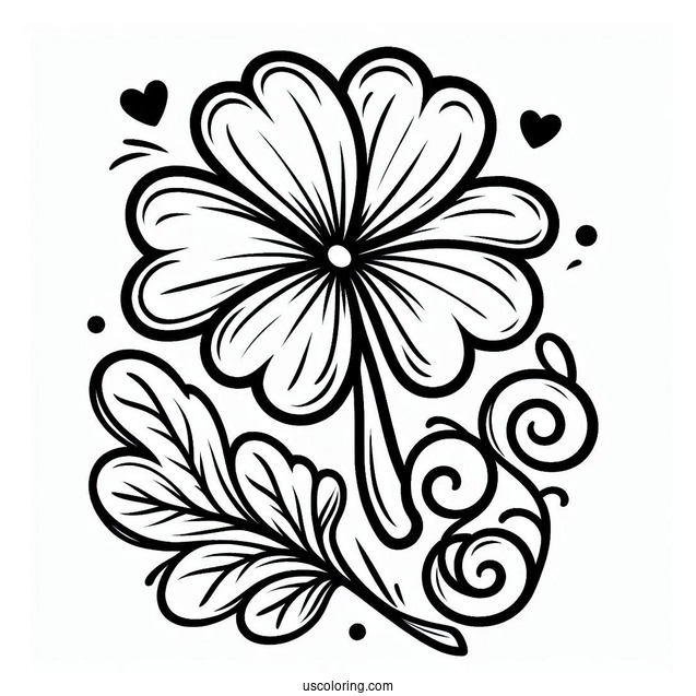 Outline Of St Patrick_s Day Shamrock To Color