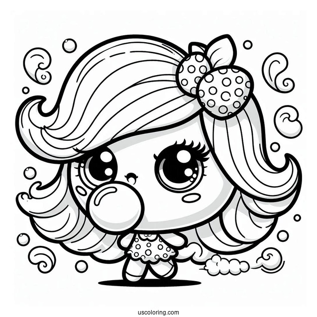 Bubbleisha Shopkins Blowing Bubble Gum