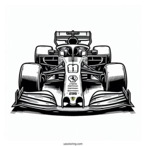 Ferrari F1 Coloring Page Car For Kids