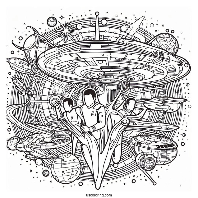 Star Trek Coloring Page Of The Orville Poster