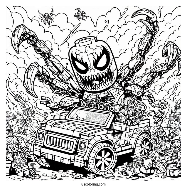 Lego Carnage Coloring Page For Preschoolers
