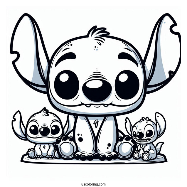 Cute Stitch Funko Pop Coloring Page