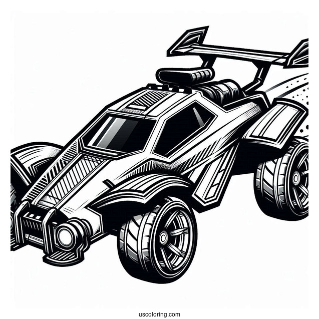 Cool Rocket League Coloring Page Octane Car