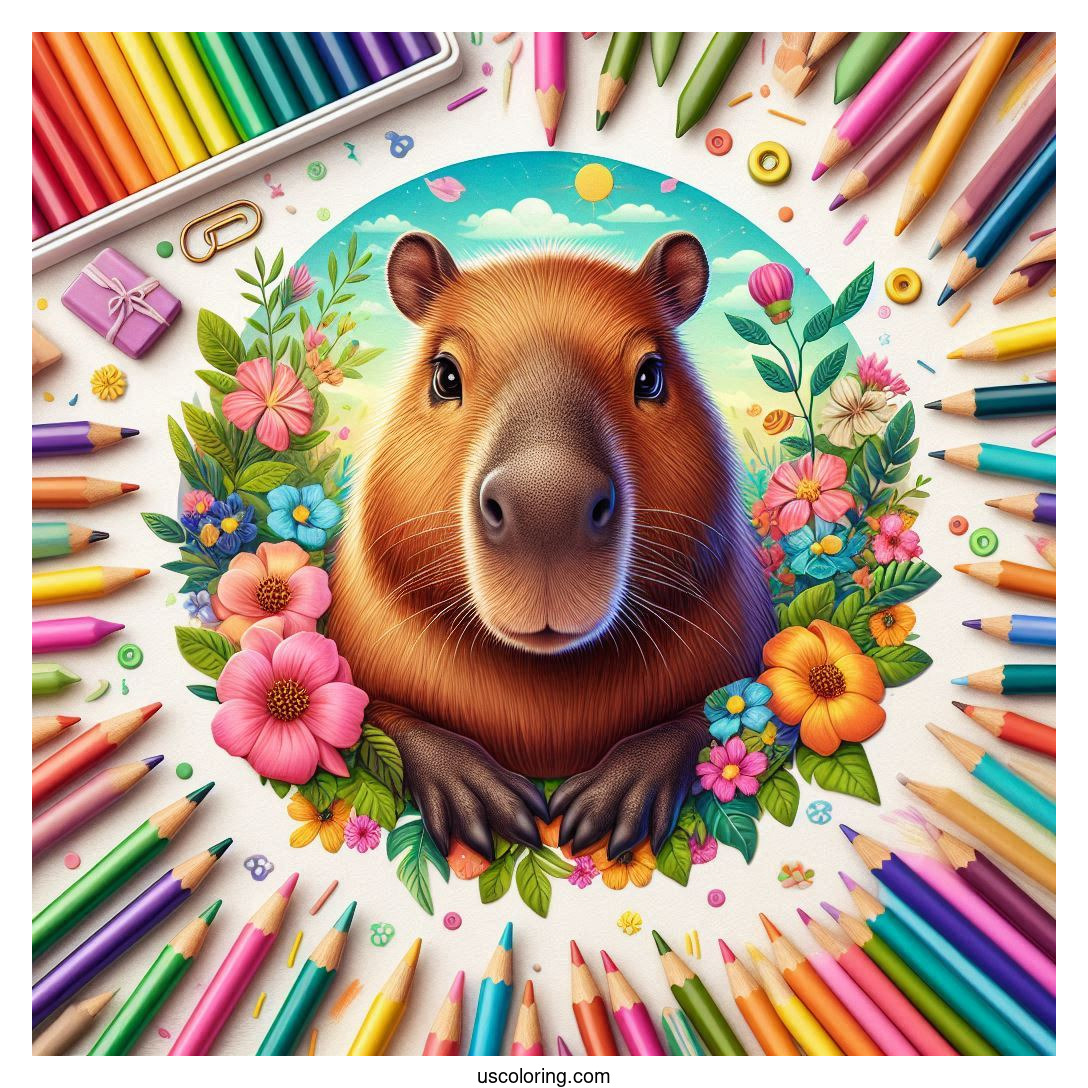 Capybara Coloring Pages Featured Image v2