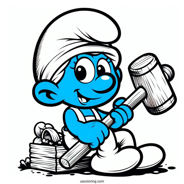 Handy Smurf Holding Mallet