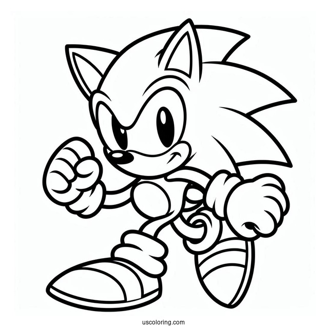 Simple Outline Of Sonic To Color
