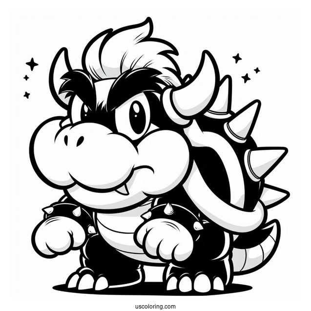 Dark Bowser Coloring Page
