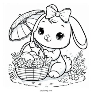 Sunny Bunnies Coloring Page Of Simple Hopper For Kids