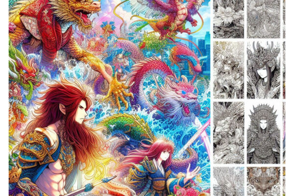 Manga Coloring Pages Featured Image