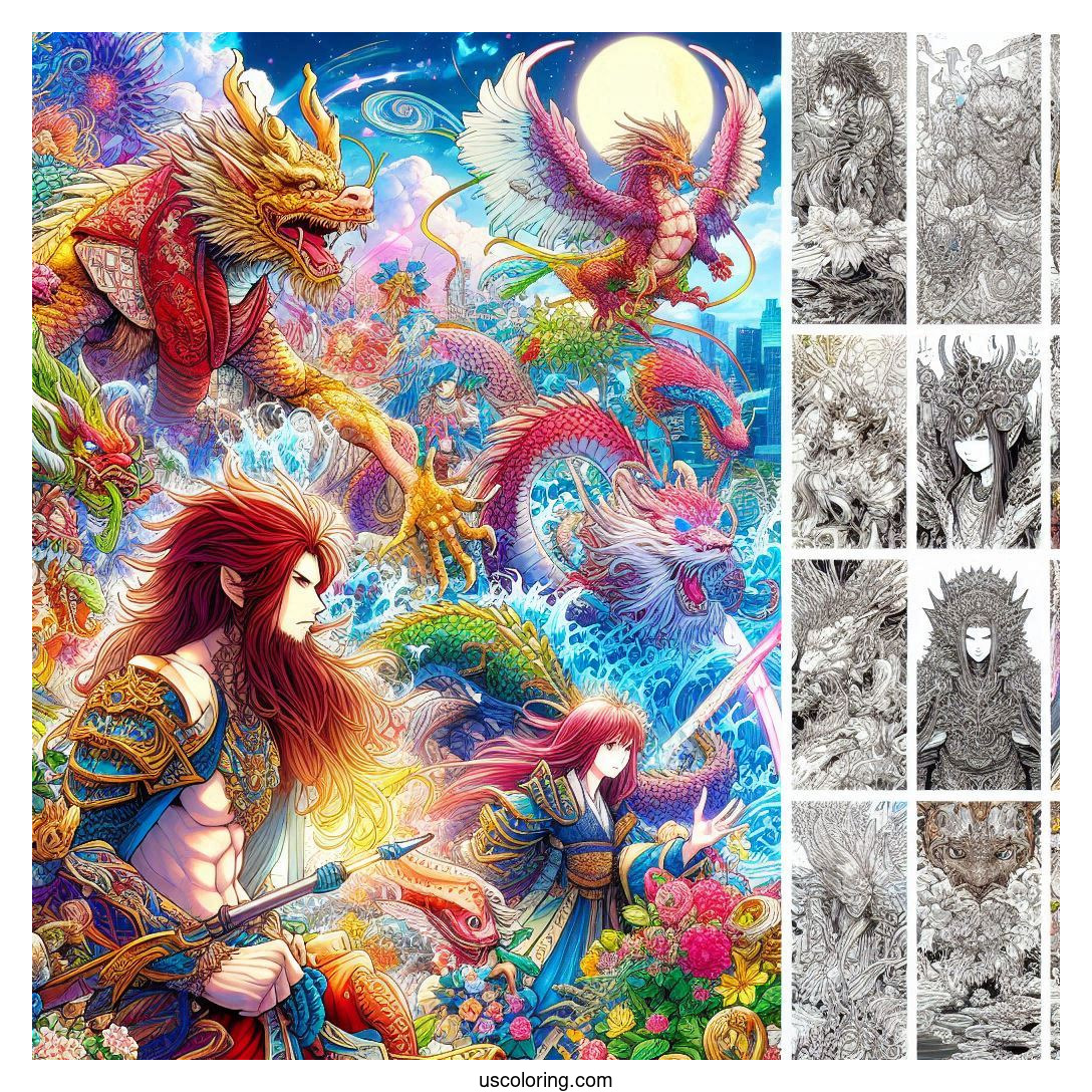 Manga Coloring Pages Featured Image