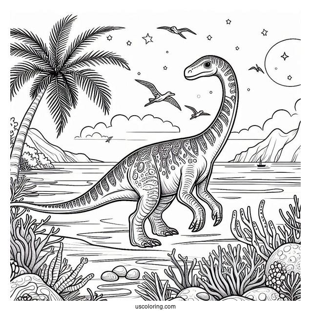 Basilosaurus Dinosaur On The Sea Floor