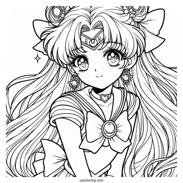 Detailed Coloring Page Of Sailor Venus