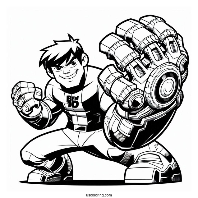 Detailed Ben 10 Coloring Page Of Way Big