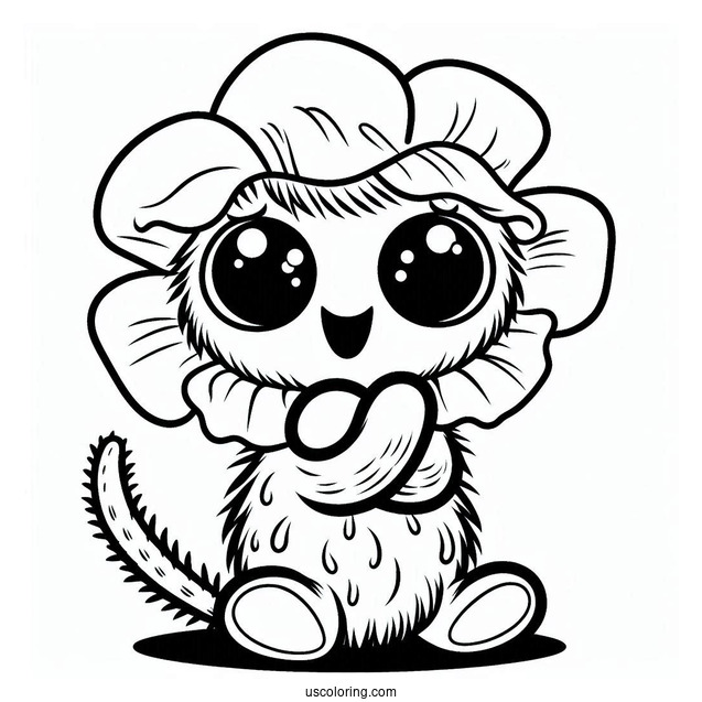 Poppy Playtime Coloring Page Of Frightening Huggy Wuggy