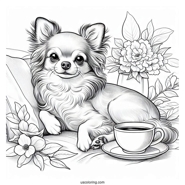 Realistic Chihuahua Coloring Page