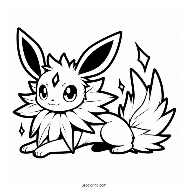 Jolteon Coloring Page Alongside Umbreon