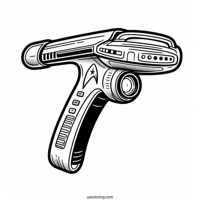 Star Trek Coloring Page Of Simple Starfleet Tricorder Outline