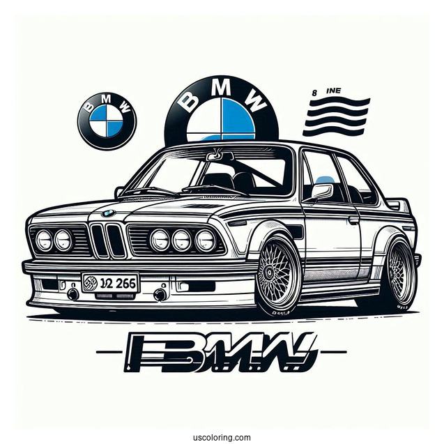 BMW Coloring Page 3.0 CSL Hommage For Kids