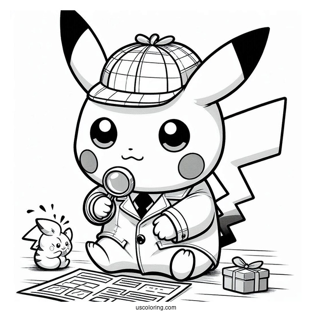 Detective Pikachu Examining Clue