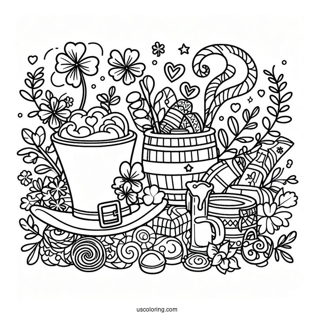 Happy St Patrick_s Day Coloring Sheet