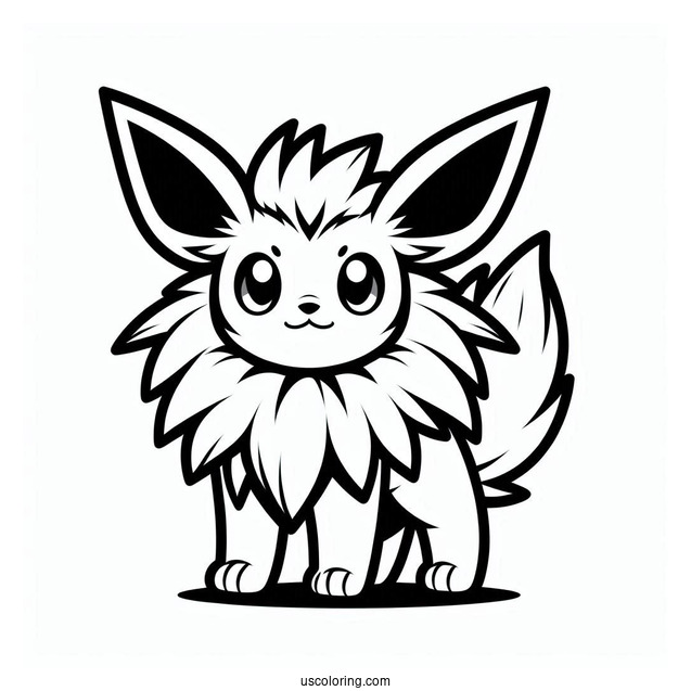 Jolteon Coloring Page Pokemon Poster
