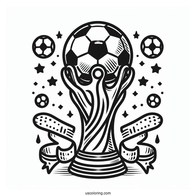 Fifa World Cup Trophy Coloring Sheet