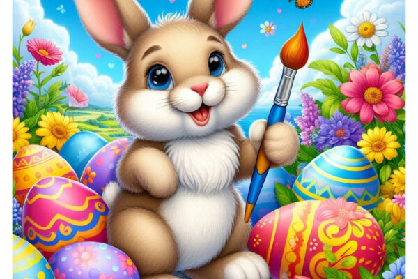 easter bunny coloring pages featured image