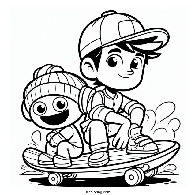 Subway Surfers Coloring Page Jake And Tricky