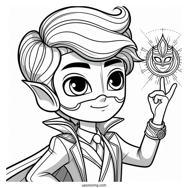 PJ Masks Coloring Page Of Romeo The Wicked Kid Inventor