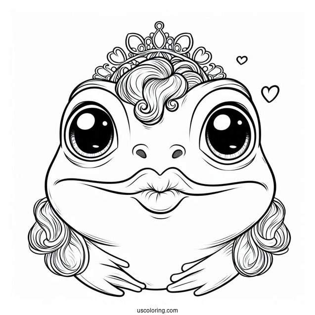 Frog Prince Naveen Pouty Lips Coloring In