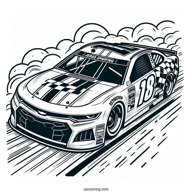 Nascar Race Car Coloring Page
