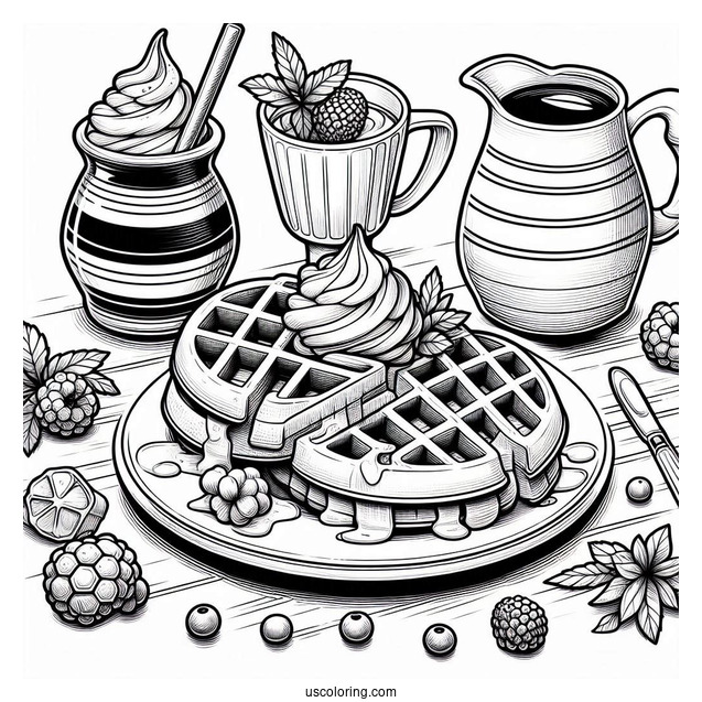 Waffles With Syrup To Color