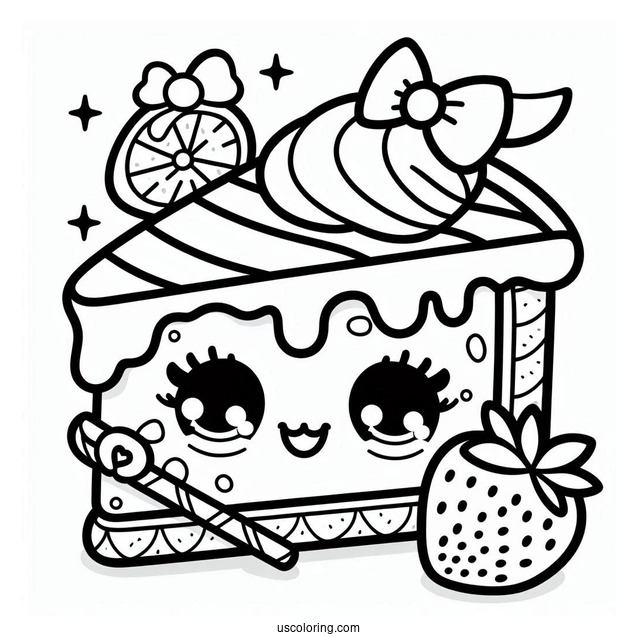 Nilla Slice Shopkins Coloring Page For Kids