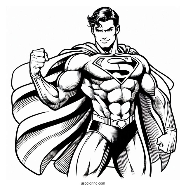 Simple Outline Of Superman To Color(1)