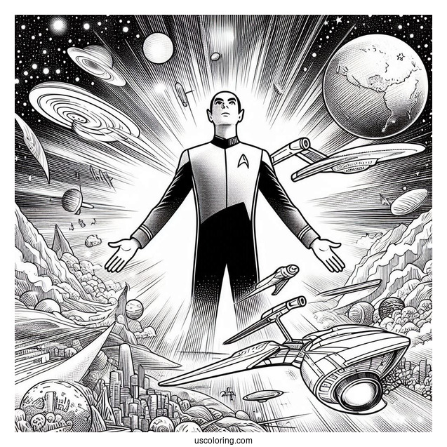 Star Trek Coloring Page Of The Orville Poster