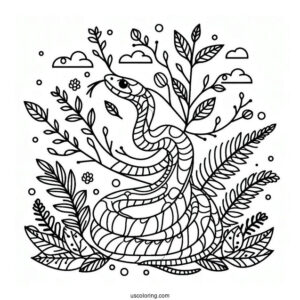 Simple Snake To Color For Kids