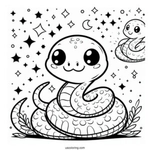 Coloring Page Of Snake For Preschoolers