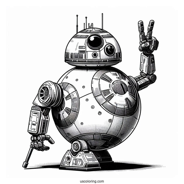BB8 Star Wars Robot Coloring Page